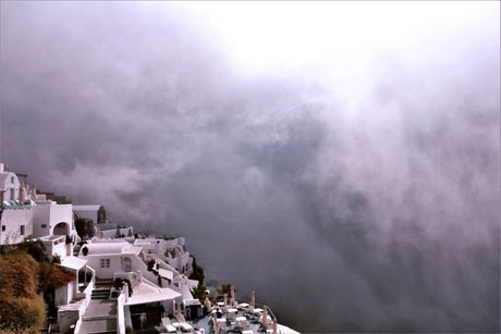 Santorini magla