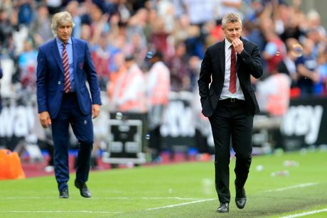 Ole Gunar Solskjer i Manuel Pelegrini, Mančester Junajted, Vest Hem Ole Gunar Solskjer i Manuel Pelegrini, Mančester Junajted, Vest Hem