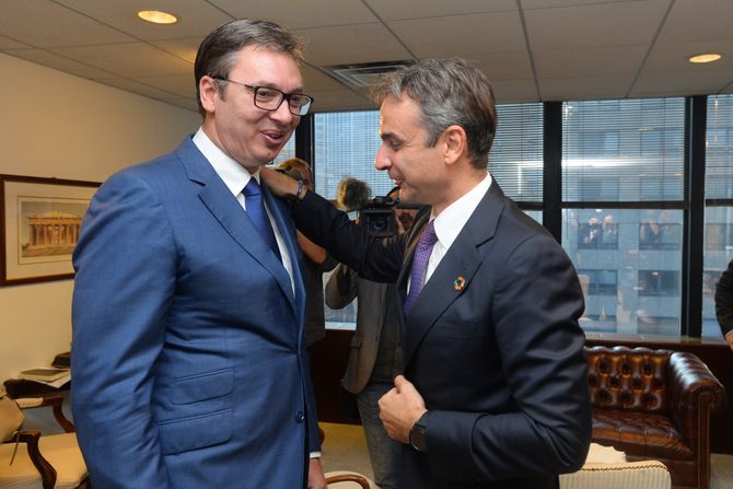 Vučić i Micotakis u Njujorku Vučić i Micotakis u Njujorku