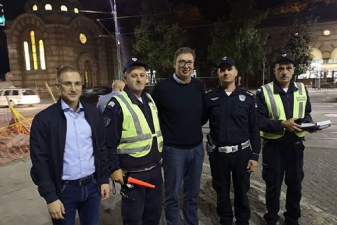 Aleksandar Vučić, Saobraćajna policija