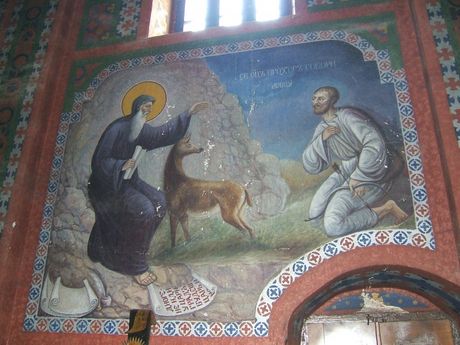 manastir Svetog Prohora Pčinjskog, freska sa srndaćem