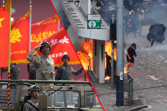 Parada u Kini protest Hongkong