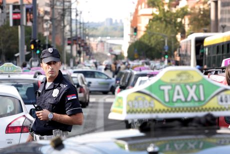 Štrajk taksi vozila, taksisti, taxi