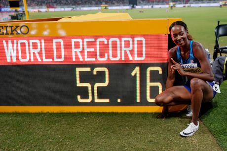 Dalila Muhamad, 400m prepone svetski rekord, Doha 2019