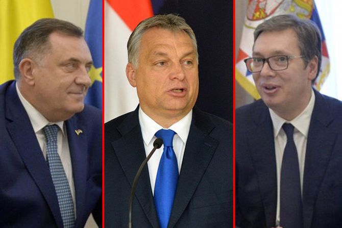 Aleksandar Vučić, Viktor Orban i Milorad Dodik