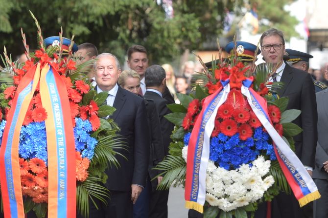 Aleksandar Vučić, predsednik Srbije, polaganje venaca, Armen Sarkisijan