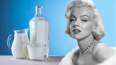 Merilin Monro, mleko