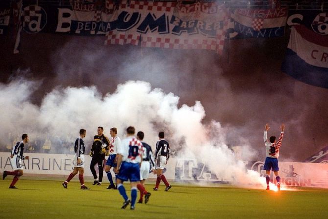 Maksimir 1999, Hrvatska - Jugoslavija, navijači