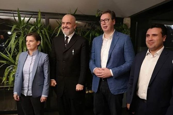 Vučić, Brnabić, Zaev, Rama