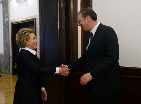Aleksandar Vucic i Valentina Matvijenko  predsednica Saveta federacije Federalne skupstine Ruske federacije