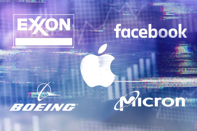 Apple, Boeing, Exxon, Facebook, Micron, pad kompanija