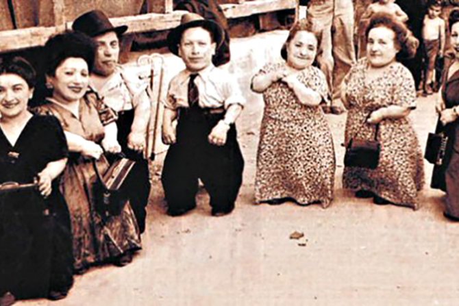 Patuljci porodica Ovic, Hitler, Jevreji, Aušvic, Ovitz family