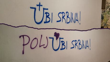 Ubi, poljubi Srbina, grafit
