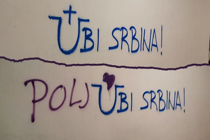 Ubi, poljubi Srbina, grafit