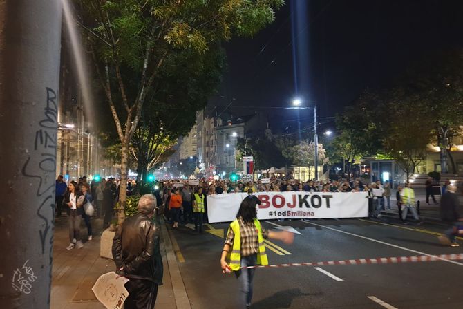 Beograd, protest jedan od pet miliona