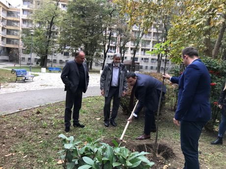 Ministar Mladen Sarcevic posetio Studetntski grad i simbolicno zasadio prvo drvo od 300