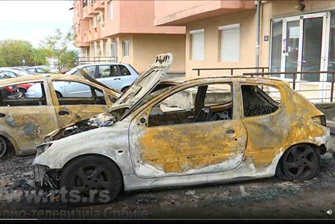 eksplozija mirijevo, zapaljeni automobili