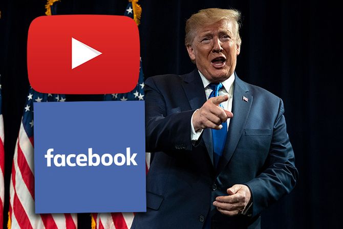 Donald Tramp, Youtube, Facebook