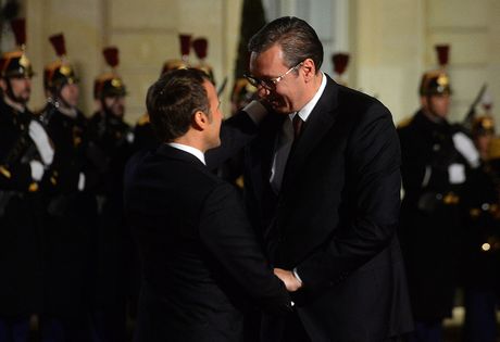 Aleksandar Vucic, Emanuel Makron Aleksandar Vucic, Emanuel Makron