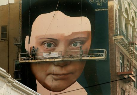 Greta Tunberg mural San Francisko