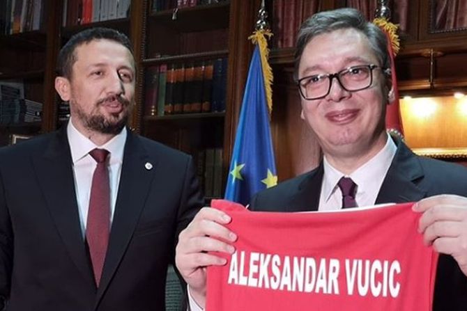 Aleksandar Vučić i Hidajet Turkoglu