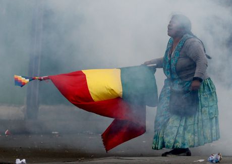 Bolivija La Paz pristalice Eva Moralesa