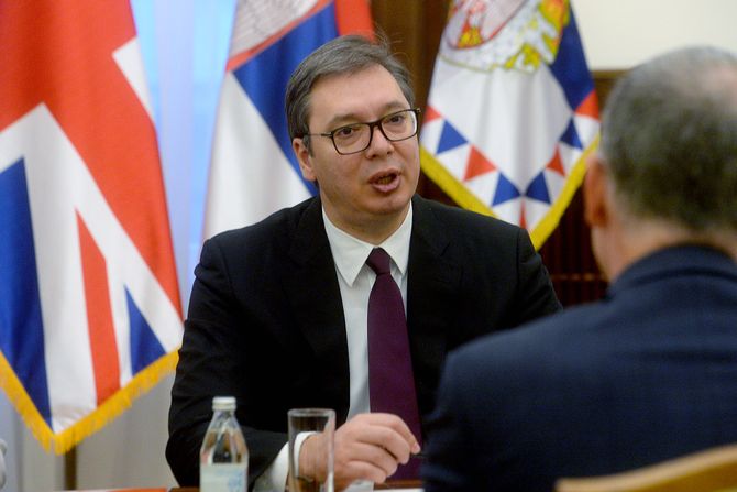 predsednik Srbije Aleksandar Vučić i ministar spoljnih poslova Velike Britanije