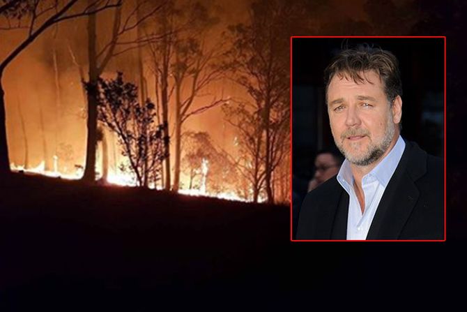 Rasel Krou, Russel Crowe imanje požar