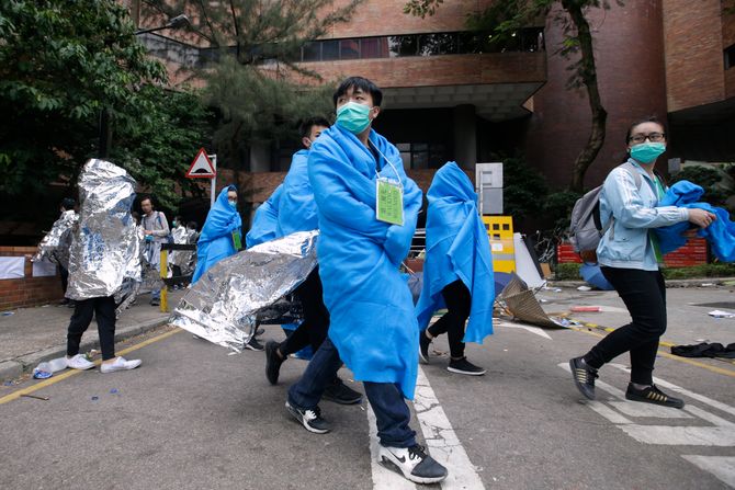 Hongkong demonstranti univerzitet kampus