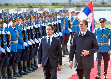 predsednici Aleksandar Vučić i Stevo Pendarovski
