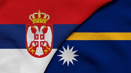 Zastave Srbije i Republike Nauru