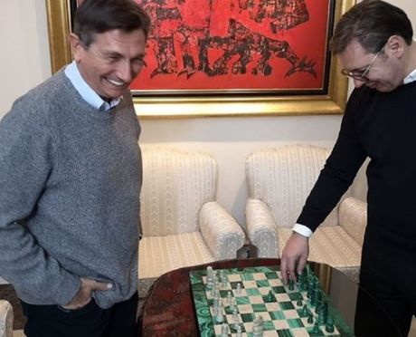 Borut Pahor i Aleksandar Vučić, šah