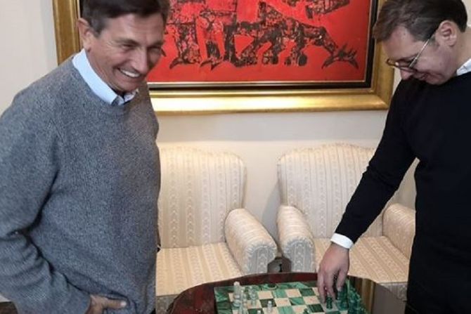 Borut Pahor i Aleksandar Vučić, šah