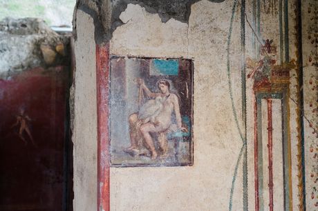 The fresco of Leda and the swan