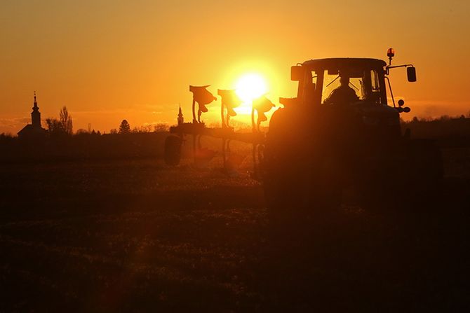 Na poljima u okolini Sombora jesenje duboko oranje njiva