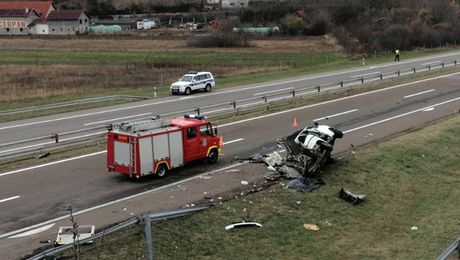 Udes autoput Beograd Nis kombi kamion kod sela Gornja Trnava, Draževac