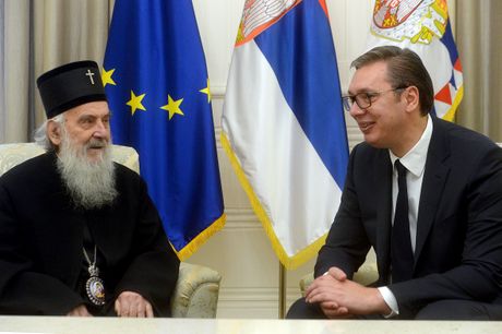 Aleksandar Vučić, patrijarh Irinej
