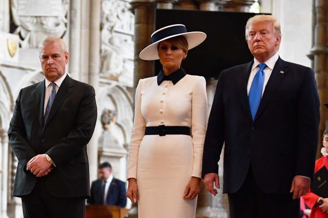 Princ Endru, Donald i Melanija Tramp