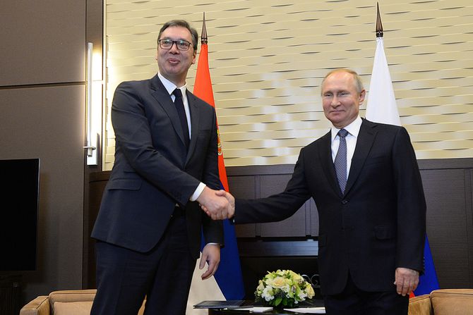 Aleksandar Vucic, Vladimir Putin Aleksandar Vucic, Vladimir Putin