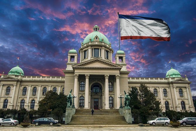 Skupstina Srbije, zastava Krima Skupstina Srbije, zastava Krima
