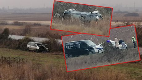 Saobraćajna nesreća koja se dogodila na putu Niš - Orljane kod skretanja za selo Belotinac.