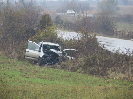 Saobraćajna nesreća koja se dogodila na putu Niš - Orljane kod skretanja za selo Belotinac.