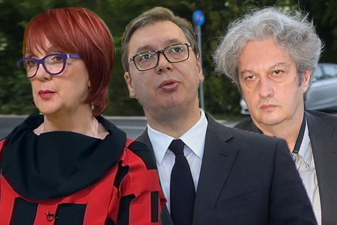 Aleksandar Vučić, Vedrana Rudan, Milomir Marić