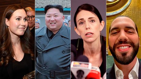 Sanna Marin, Kim Jong Un, Jacinda Ardern, Nayib Bukele