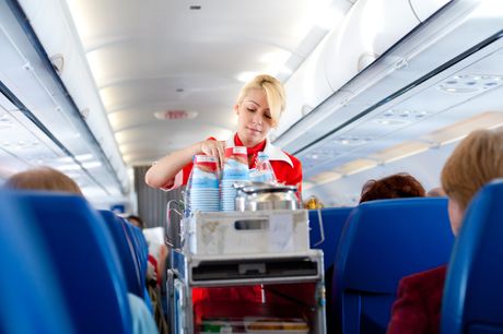 stjuardesa, hrana, pice , avion, serviranje, ruca u avionu