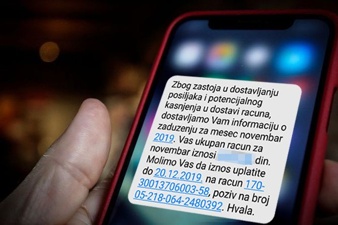 mobilni telefon racun poruka