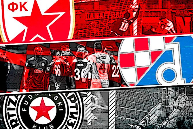 Zvezda, Partizan, Dinamo, ispadanje iz Evrope