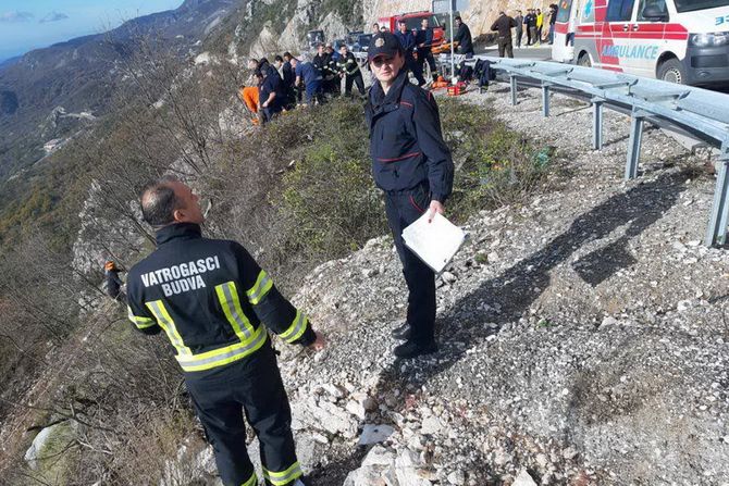 Saobraćajna nesreća, udes, Brajići, na putu Cetinje-Budva