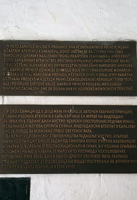 Tvrđava Terezin gde se nalazi ćelija u kojoj je preminuo Gavrilo Princip.