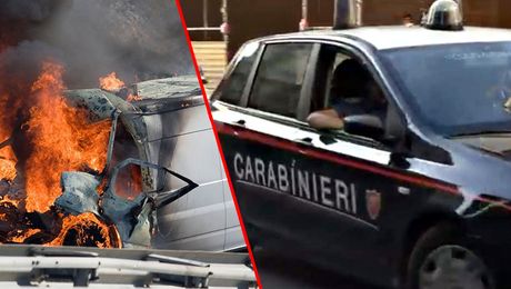 Zapaljen kombi,  Italija, policija, karabinjeri